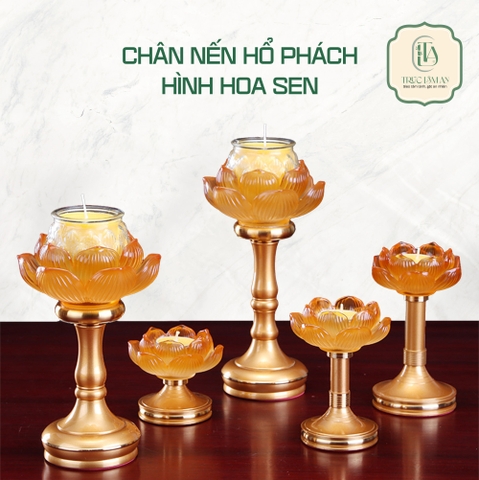 CHÂN NẾN HỔ PHÁCH HÌNH HOA SEN