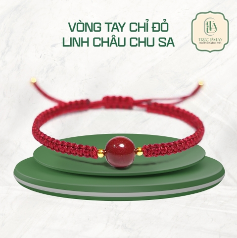 VÒNG TAY CHỈ ĐỎ LINH CHÂU CHU SA