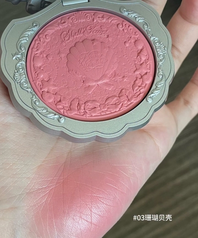 Má hồng Flower Knows Shell's Jewel Silk Satin Blush - 03 Coral Seashell