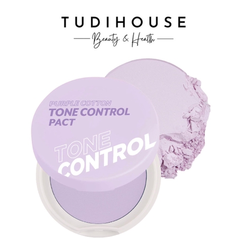 Phấn Phủ  nén I'm Meme Purple Cotton Tone Control Pact 9.5g