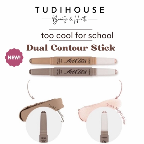 Tạo Khối + Highlight Dạng Kem Too Cool For School Dual Contour Stick