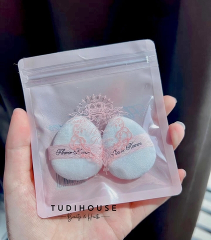 Set 2 bông dặm phấn mini Flower Knows Mini Powder Puff