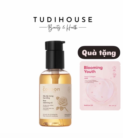 [ tặng mặt nạ ] Dầu tẩy trang Cocoon hoa hồng 140ml