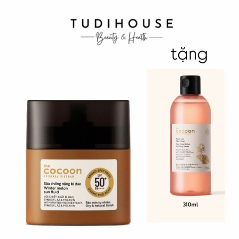Combo sữa chống nắng Cocoon 50ml + toner sen 310ml