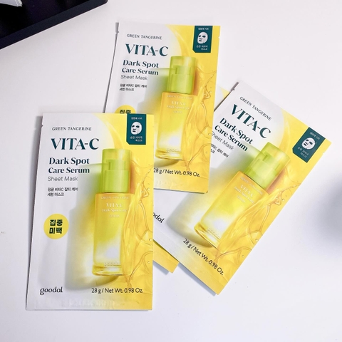 Mặt Nạ Làm Sáng Da Goodal Green Tangerine Vita C Dark Spot Care Serum Sheet Mask