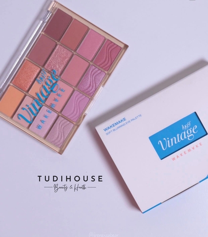 Bảng mắt Wakemake Soft Blurring Eye Palette - Màu 20 Tangerine Beach Blurring