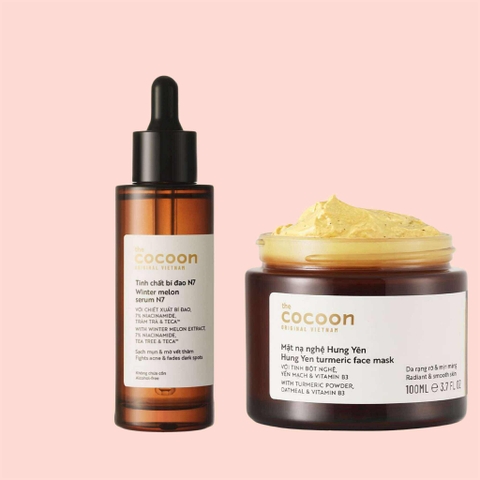 Combo Cocoon tinh chất bí đao N7 Winter Melon 70ml và mặt nạ nghệ 100ml