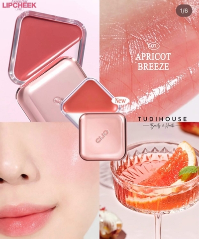 2 in 1 son dưỡng kiêm má hồng Clio Essential Lip & Cheek Tap 4.5g - 07 Apricot Breeze