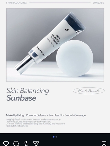 Kem lót Heart Percent Balancing Sun Base SPF50+ PA++++ - SKIN BALANCING 30ml