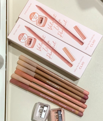 Set Chì kẻ viền môi Clio Velvet Lip Pencil