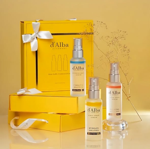 Set xịt dưỡng D'alba White Truffle 3-Solution Gift Box 52mlx3