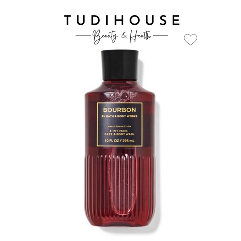 Sữa tắm nam 3 in 1 Hair, Face & Body Bath & Body Works - BOURBON 295ml