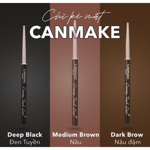 Chì kẻ mắt đầu siêu mảnh Canmake Creamy Touch Liner