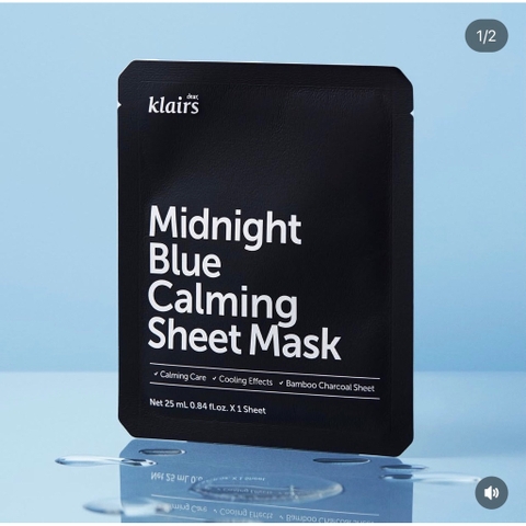 Mặt nạ Klairs Midnight Blue Calming Sheet Mask 25ml