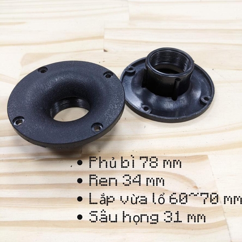 Họng treble tròn 7.8 cm ren 34 mm