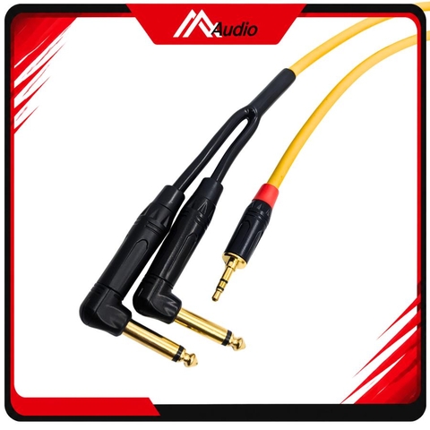 Dây 3.5 mm ra 2 đầu 6 Ly Cong
