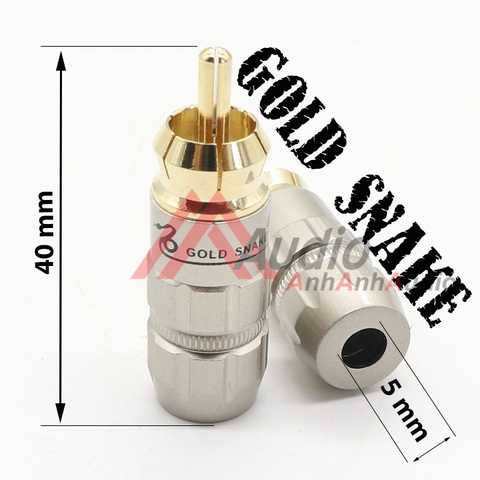 Jack AV Gold Snake - Đuôi 5mm, Chất Lượng Cao, Tăng Cường Tín Hiệu Âm Thanh