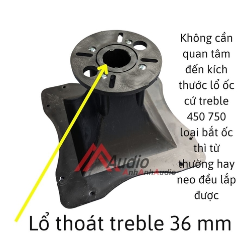 Họng treble 750 kích thước 23 x 23 khuyết