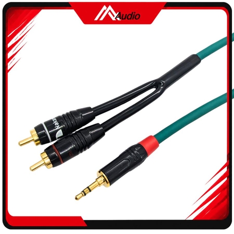 Dây Phát Nhạc 3.5mm ra 2 AV (RCA)