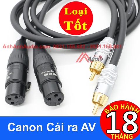 Dây Canon Cái ra AV Canare , Giá 2 sợi như hình