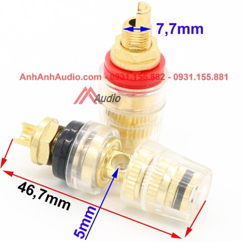 Jack loa , dạng cọc loa đồng nguyên chất OFC