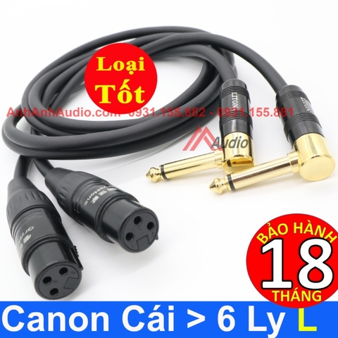 Dây Canon Cái ra 6 ly Cong Canare , Giá 2 sợi như hình