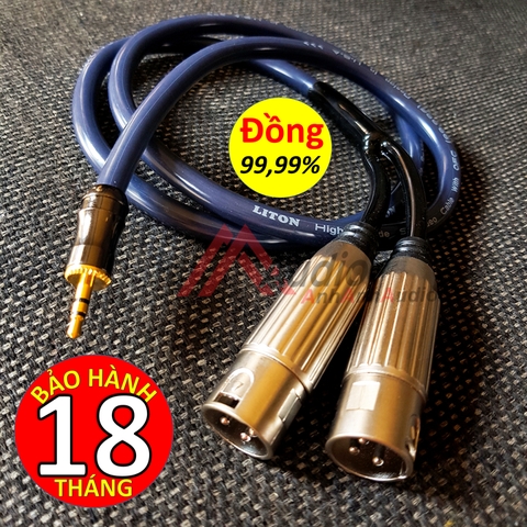 Cáp 3.5 ra 2 đầu Canon Liton