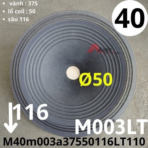 Màng loa bass 40 lổ coil 63 sâu 85 ( M40m003a3456385LT110 ) (M003LT)