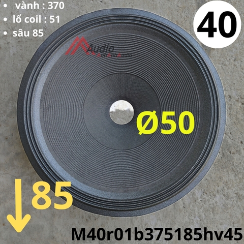 Màng loa bass 40 lổ coil 50 ( M40r01b375185hv45 ) M001