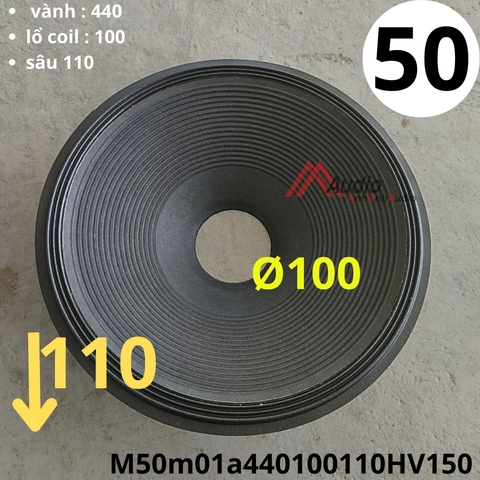 Màng loa sub 50 lổ coil 100 ( M50m01a440100110HV150 ) M002