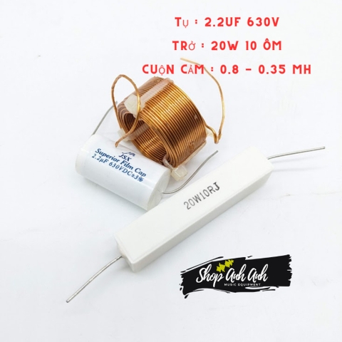cb 1 : 1 cái tụ jsx 2.2 , 1 cái 20w-10 râu tròn , 1 cuộn cảm 16.8-0.-0.35