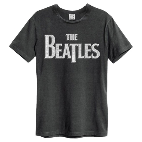 BEATLES LOGO AMPLIFIED X LARGE VINTAGE CHARCOAL T SHIRT
