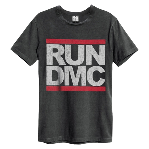 RUN DMC LOGO AMPLIFIED X LARGE VINTAGE CHARCOAL T SHIRT