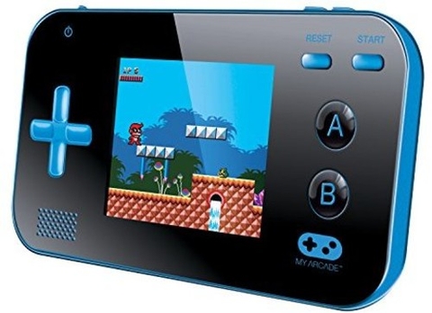 My Arcade DGUN-2888 Gamer V Portable Handheld Game System - 220 Retro Games (Black, Blue)