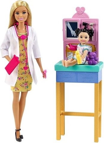 Mattel - Barbie Pediatrician Playset, Blonde (Large Item, Doll)