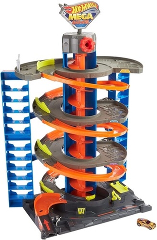 Mattel - Hot Wheels City 50 New Mega Garage (Large Item, Toy Car)