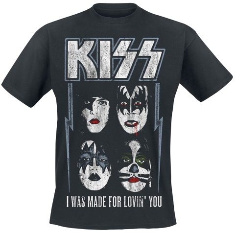 KISS - I WAS MADE FOR LOVING YOU AMPLIFIED VINTAGE CHARCOAL LARGE