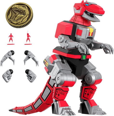 Super7 - Mighty Morphin Power Rangers ULTIMATES! Wave 1 - Tyrannosaurus Dinozord (Large Item, Collectible, Figure, Action Figure)