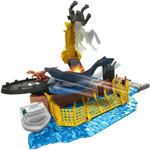 Mattel - Jurassic World Minis Mosasaurus Mayhem Playset (Large Item, Action Figure)