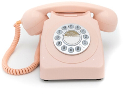 GPO Retro GPO746DPBPN 746 Desktop Push Button Telephone - Carnation Pink (Large Item, Pink)