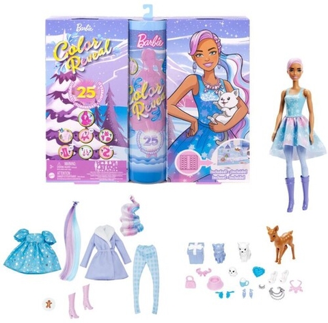 Mattel - Barbie Color Reveal Advent Calendar 2022 (Large Item, Calendar, Doll)