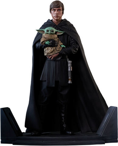 Diamond Select - STAR WARS: THE MANDALORIAN LUKE SKYWALKER AND GROGU PREMIER COLLECTION 1/7 SCALE STATUE (Large Item, Statue, Collectible)