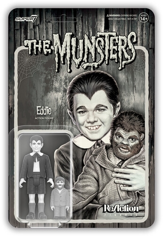 Super7 - The Munsters ReAction Wave 3 - Eddie Munster (Grayscale) (Collectible, Figure, Action Figure)