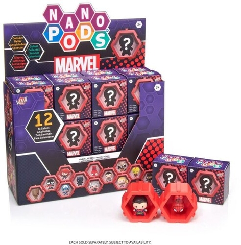 Mattel - Nano Pods Marvel, one random Nano Pod per transaction (Blind Packaging)