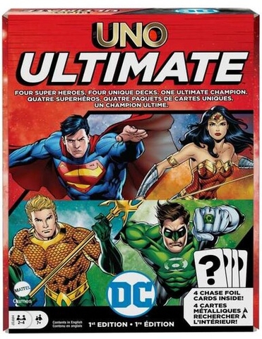 Mattel Games - UNO Ultimate DC Card Game With Collectible Foil Cards (Large Item, Card Game, Table Top Game)