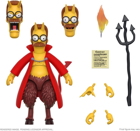 Super7 - The Simpsons ULTIMATES! Wave 4 - Devil Flanders (Large Item, Collectible, Figure, Action Figure)