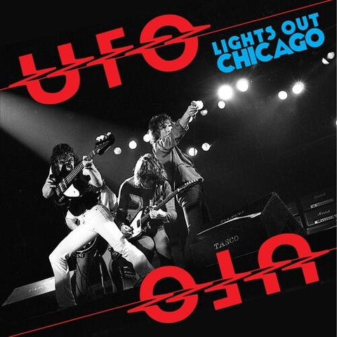 UFO - LIGHTS OUT IN CHICAGO - RED/ BLACK SPLATTER (Colored Vinyl, Red, Black, Limited Edition)