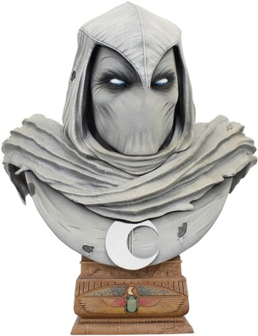 Diamond Select - Marvel Legends In 3D Comic Moon Knight 1/2 Scale Bust (Large Item, Statue, Collectible)