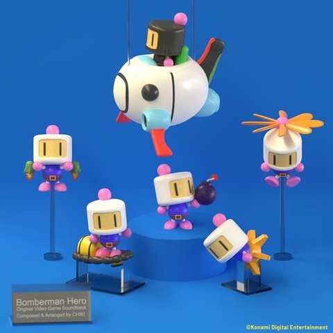 Jun Chikuma - Bomberman Hero (Original Soundtrack) (Colored Vinyl, Blue, Pink)