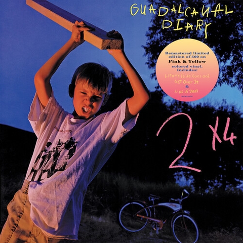 Guadalcanal Diary - 2 X 4 - Pink/ yellow Swirl (Colored Vinyl, Pink, Yellow)